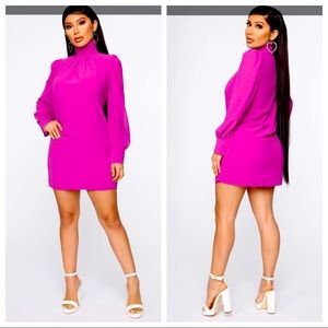 🔥PINK CHIFFON MINI DRESS